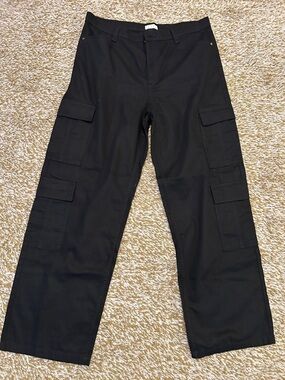 sofia by sofia vergara Black Men's Cargo Pants - Pocketed Utility Design